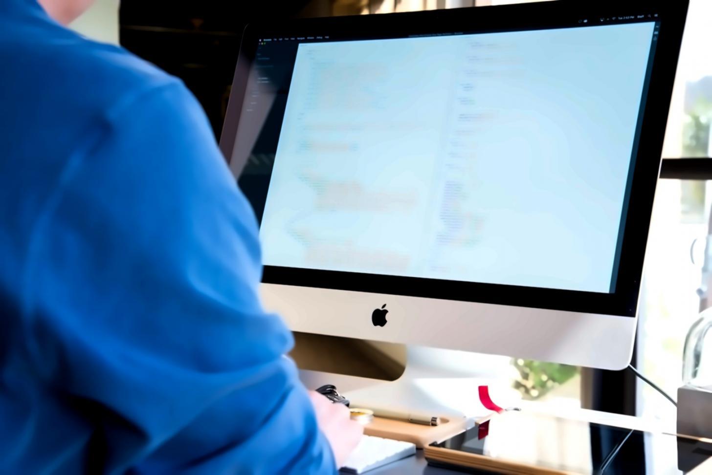 Professional workspace showing blockchain development environment